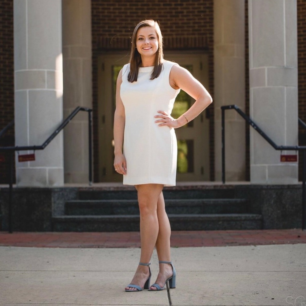 Sleeveless White Cocktail/Graduation Dress